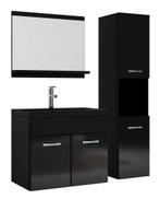 Badkamermeubel Set Montreal 60 x 35 cm Zwart Badmeubel, Verzenden, Nieuw