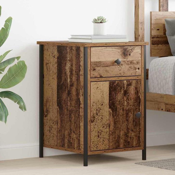 vidaXL Nachtkastje 2 pcs Oud hout 40 x 42 x 60 cm Bewerkt, Huis en Inrichting, Slaapkamer | Nachtkastjes, Nieuw, Verzenden