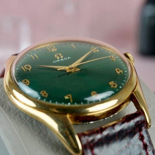 Omega - Calatrava (Green Dial) - Zonder Minimumprijs - Cal., Handtassen en Accessoires, Horloges | Heren