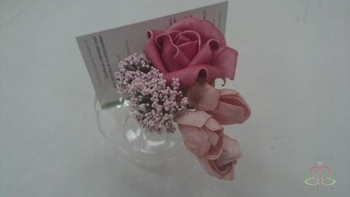 Glas Vaasje Kaartjeshouder 8 cm 6 stuks, Hobby en Vrije tijd, Knutselen, Nieuw