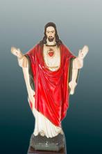 Figuur - antiek beeld jesus heilig hart met uitneembare