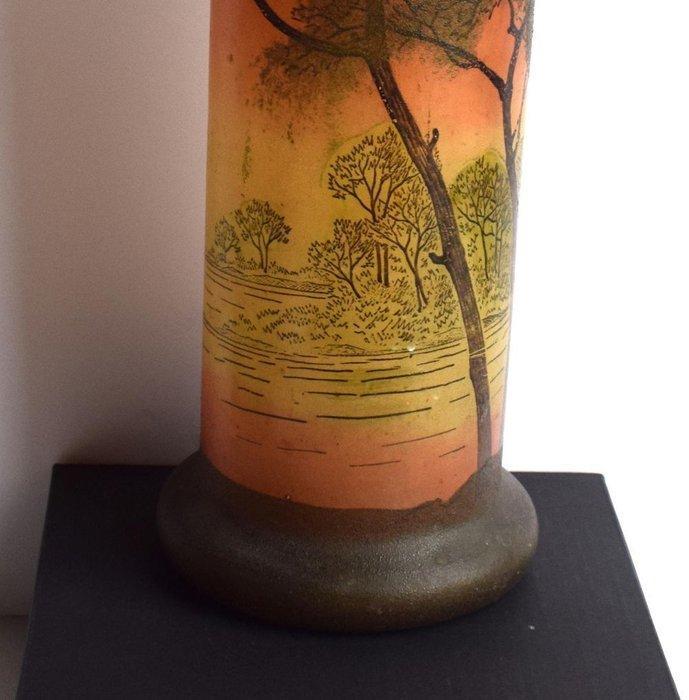 Vaas - Joli vaas Legras 27 cm en geëmailleerd glas, Antiquités & Art, Art | Objets design