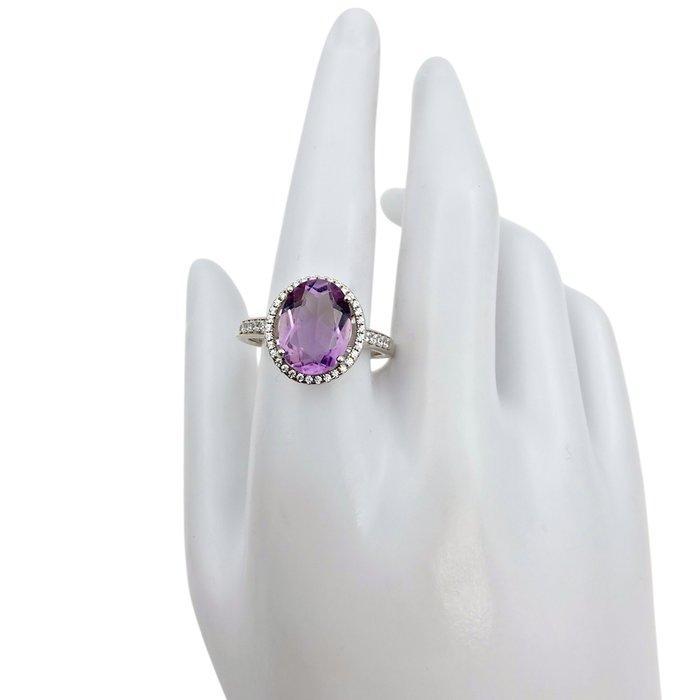Sans prix de réserve - Bague Argent - Améthyste (Certifié), Bijoux, Sacs & Beauté, Bagues