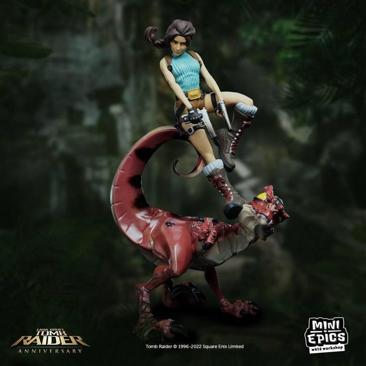 Tomb Raider Mini Epics Vinyl Figure Lara Croft & Raptor 24 c, Verzamelen, Film en Tv, Nieuw, Ophalen of Verzenden