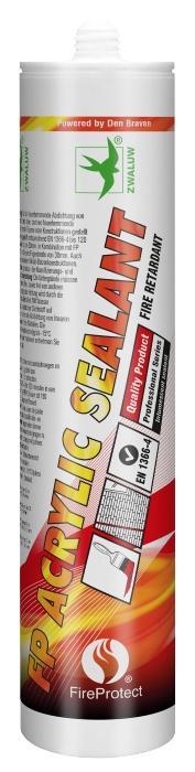 Zwaluw Brandwerende acrylaatkit - FP Acrylic Sealant - 310ml, Doe-het-zelf en Bouw, Ventilatie en Afzuiging, Nieuw, Verzenden