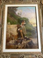 Luigi Bechi (1830-1919) - Scena rurale italiana, Antiek en Kunst