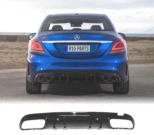 Diffuseur Pour Mercedes Classe C W205 18-21 Noir Look Amg, Auto-onderdelen, Carrosserie, Verzenden