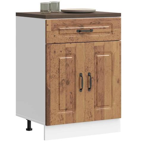 vidaXL Keuken onderkast Kalmar bewerkt hout oud houtkleurig, Huis en Inrichting, Kasten | Overige, Nieuw, Verzenden