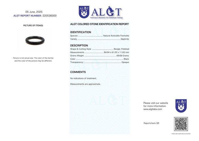 ALGT Certified - Grote en Zeldzame Natuurlijke Nephriet Jade, Verzamelen, Mineralen en Fossielen