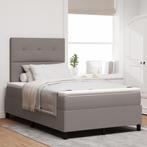 vidaXL Boxspringbed met Matras Taupe Klein Tweepersoons Stof, Huis en Inrichting, Slaapkamer | Bedden, Verzenden, Nieuw