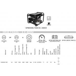 Genermore gp8000lt400 generateur 8,0kva 3 x 400v 1x 230v -, Bricolage & Construction, Outillage | Autres Machines