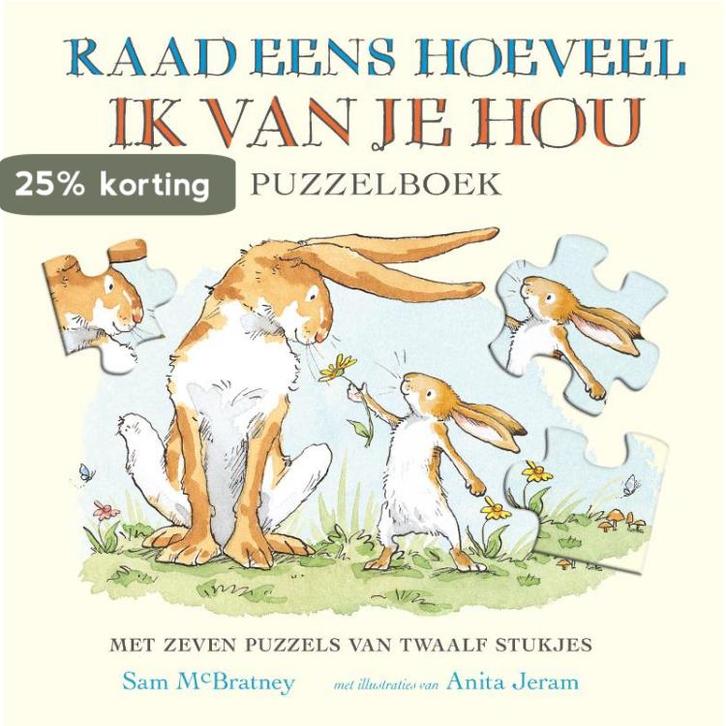 Puzzelboek Raad eens hoeveel ik van je hou 9789047710516, Boeken, Prentenboeken en Plaatjesalbums, Zo goed als nieuw, Verzenden