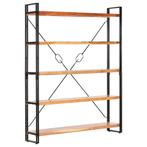 vidaXL Boekenkast met 5 schappen 140x30x180 cm massief, Huis en Inrichting, Kasten | Boekenkasten, Verzenden, Nieuw