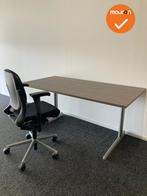 Refurbished Werkplek - 160x80 - Bladkleur naar keuze - Vaste, Ophalen of Verzenden, Bureau