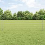 vidaXL Euro Fence met 11 U-Palen Zilver 0,6x25 m Staal, Verzenden, Nieuw