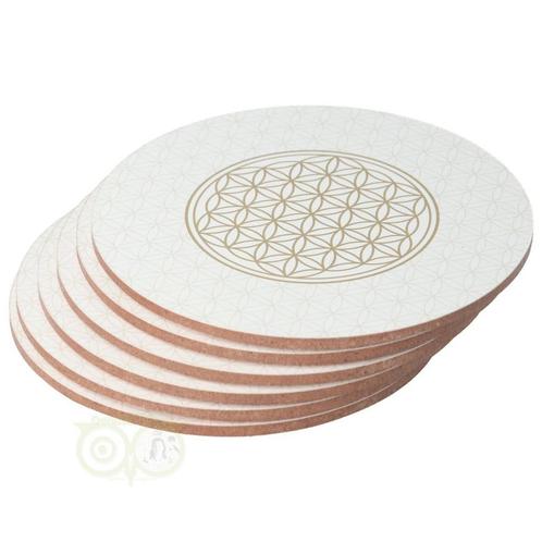 Bloem des levens / Flower of life onderzetters set van 6, Huis en Inrichting, Woonaccessoires | Kandelaars en Kaarsen, Nieuw, Verzenden