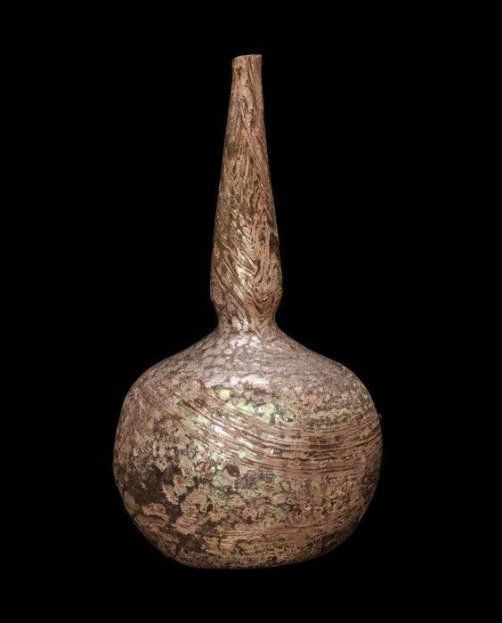 Oud-Romeins - Romeinse glazen fles - 1e / 3e eeuw na, Antiek en Kunst, Antiek | Overige Antiek