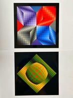 Victor Vasarely (1906-1997) - Kub-Stri + Vega-Zett-01, Antiek en Kunst