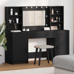 vidaXL Kaptafelset 3 pcs Zwart eiken 78.5 x 41 x 135 cm, Huis en Inrichting, Verzenden, Nieuw
