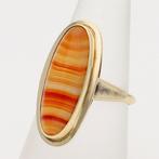 Ring - 14 karaat Geel goud Chalcedoon - Agaat, Nieuw