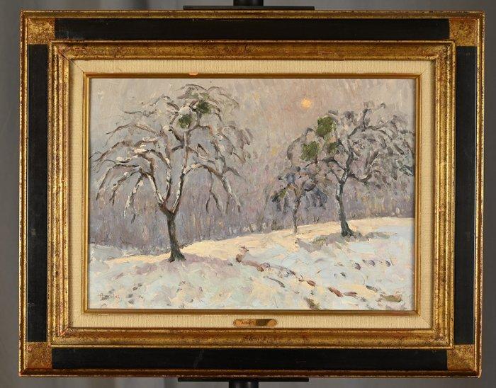 Albert Malet (1905-1986) - Arbres sous la neige, Antiek en Kunst, Kunst | Schilderijen | Klassiek