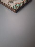 Tegel - Cloisonne tegel van een springend hert - Porceleyne, Antiek en Kunst