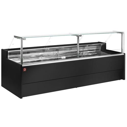 Geventileerde gekoelde vitrinetoonbank- met recht frontglas, Zakelijke goederen, Horeca | Keukenapparatuur, Koelen en Vriezen
