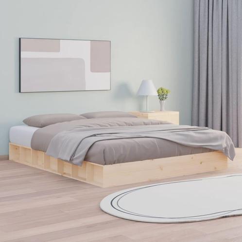 vidaXL Bedframe massief hout 120x200 cm, Huis en Inrichting, Slaapkamer | Bedden, Nieuw, Verzenden