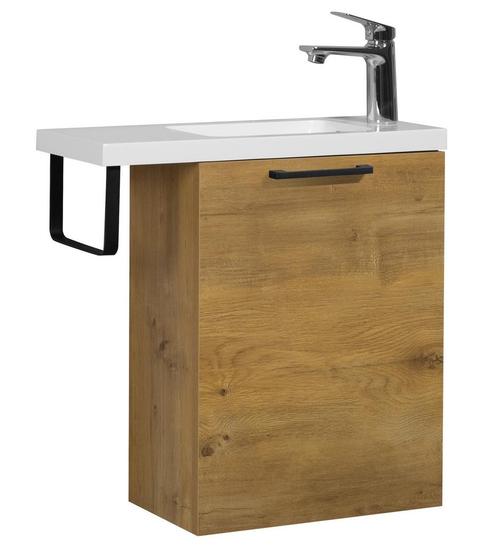 Toiletmeubel Neves 55 x 22 cm Eiken Fonteinmeubel, Doe-het-zelf en Bouw, Sanitair, Nieuw, Verzenden