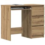 vidaXL Bureau 90x45x76 cm bewerkt hout artisanaal eikenkleur, Huis en Inrichting, Bureaus, Verzenden, Nieuw