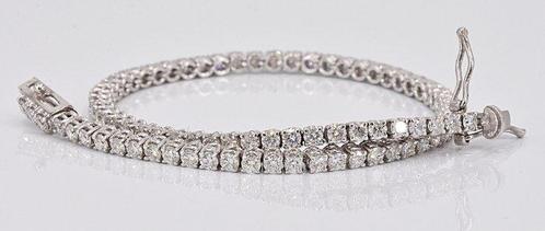 Armband - 18 karaat Witgoud Diamant (Natuurlijk), Handtassen en Accessoires, Antieke sieraden