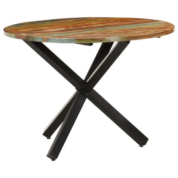 vidaXL Eettafel rond 100x100x75 cm massief gerecycled hout, Huis en Inrichting, Tafels | Eettafels, Nieuw, Verzenden