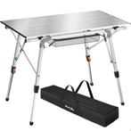 tectake Aluminium campingtafel Tina opvrouwbaar in hoogte ve, Verzenden, Nieuw