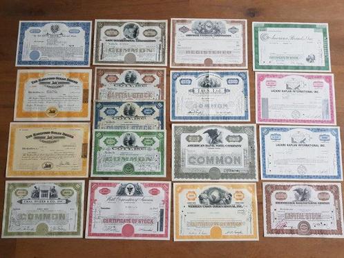 Document - USA. - 66 Historic American shares and bonds, Antiek en Kunst, Antiek | Speelgoed