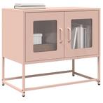 vidaXL Tv-meubel 68x39x60,5 cm koudgewalst staal roze, Huis en Inrichting, Verzenden, Nieuw