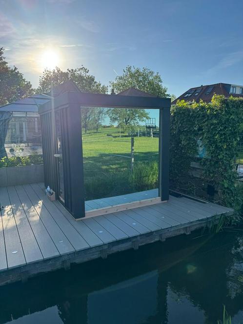 Neptune Sauna spiegel - privacy glas - Buitensauna Red Cedar, Sport en Fitness, Sauna, Fins of Traditioneel, Complete sauna, Nieuw
