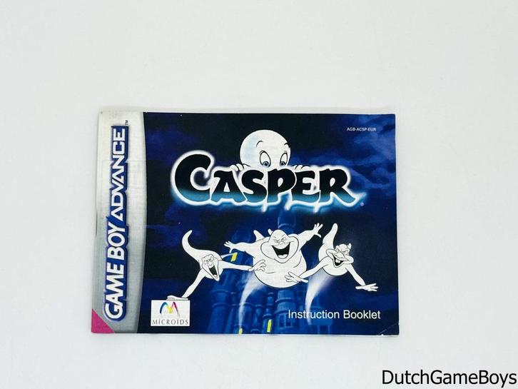 Gameboy Advance / GBA - Casper - EUR - Manual, Games en Spelcomputers, Games | Overige, Gebruikt, Verzenden