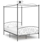 Hemelbedframe Metaal Grijs 140x200 | Retour Deal 41% Kort..., Huis en Inrichting, Verzenden, 140 cm, 200 cm, Metaal