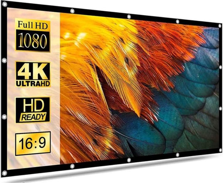 100 inch beamer projectie scherm beamerscherm projectiescher, Audio, Tv en Foto, Beamers, Nieuw, Verzenden