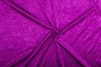 Fluweel stof paars stof - 10m rol - Velours stretch, Nieuw, Verzenden