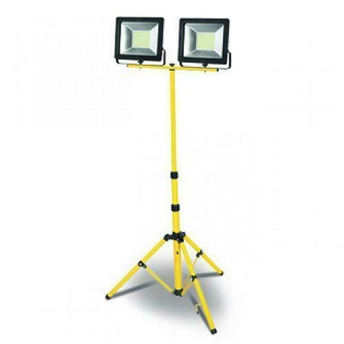 Dubbel LED schijnwerper met statief - IP65 - 2x 50W, Tuin en Terras, Buitenverlichting, Verzenden