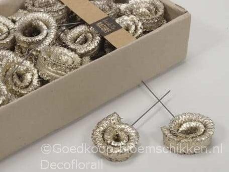 Palm Mule Ring Single op draad Platinum 10 cm ca. 55 st, Maison & Meubles, Accessoires pour la Maison | Plantes & Fleurs artificielles