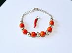 Koraal - Zilver - Armband, Antiek en Kunst