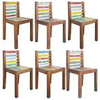 vidaXL Eetkamerstoelen 6 st massief gerecycled hout, Huis en Inrichting, Verzenden, Nieuw