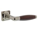 Deurklink Ton nikkel/palissander inclusief rozetten, Nieuw, Overige materialen, Klink of Kruk