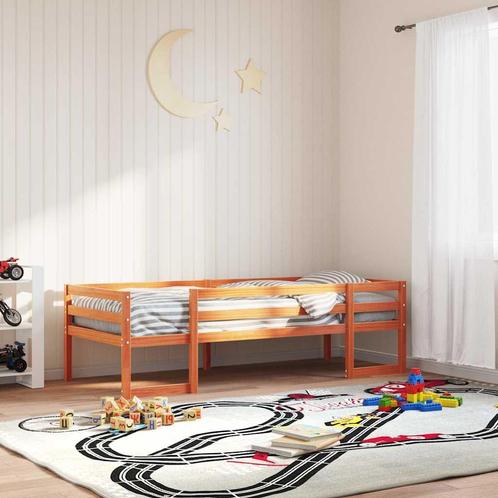 vidaXL Kinderbedframe massief grenenhout wasbruin 75x190 cm, Huis en Inrichting, Slaapkamer | Bedden, Nieuw, Verzenden