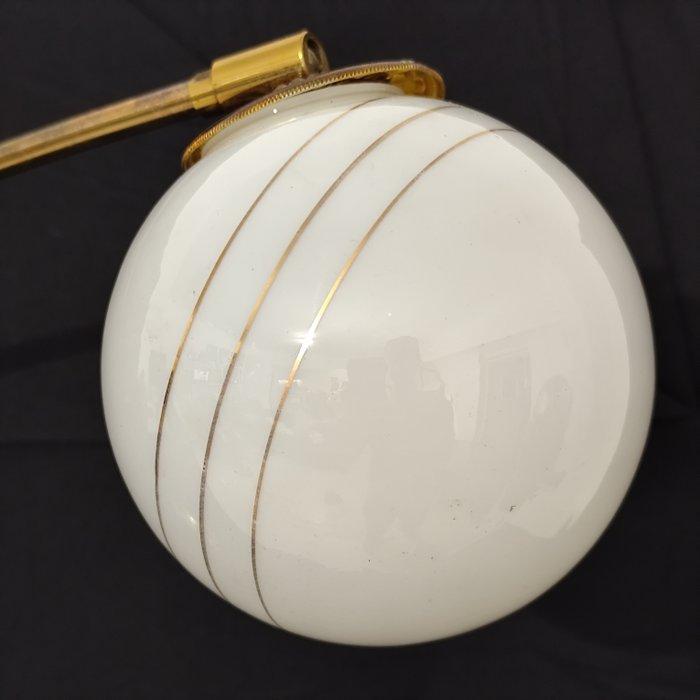 Gebogen tafellamp - Messing, Glas - Gebogen beweegbare lamp, Antiek en Kunst, Curiosa en Brocante