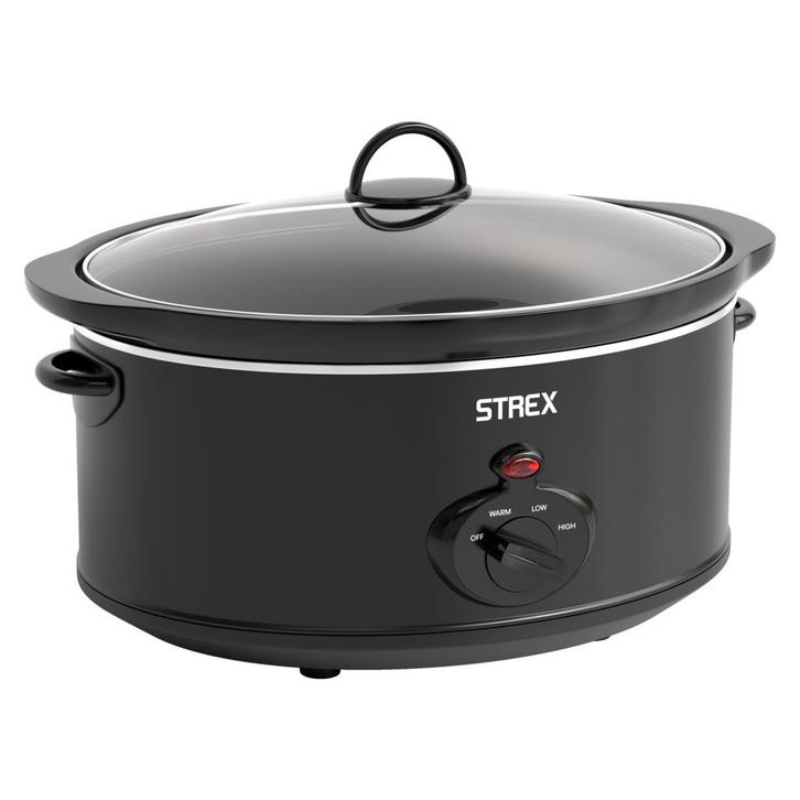 Strex Slowcooker 3.5L - Warmhoudfunctie - Zwart, Elektronische apparatuur, Slowcookers, Verzenden