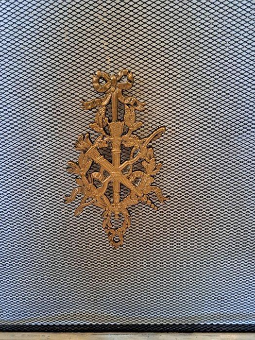 Empirestijl Schouw - 1930-1940 - Haardscherm met Wapen, Antiek en Kunst, Antiek | Overige Antiek