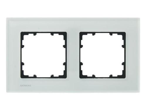 Veiling - 5x Siemens Delta Miro afdekraam 2-voudig glas, Doe-het-zelf en Bouw, Elektriciteit en Kabels, Nieuw